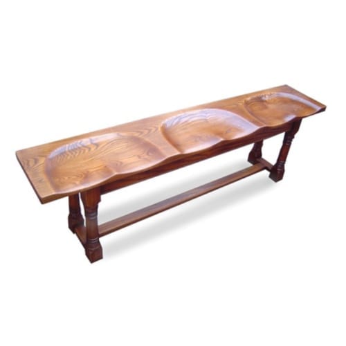 Refectory Bench with Adzed Seat