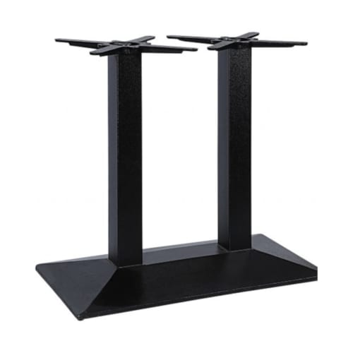 Pyramid twin pedestal table base