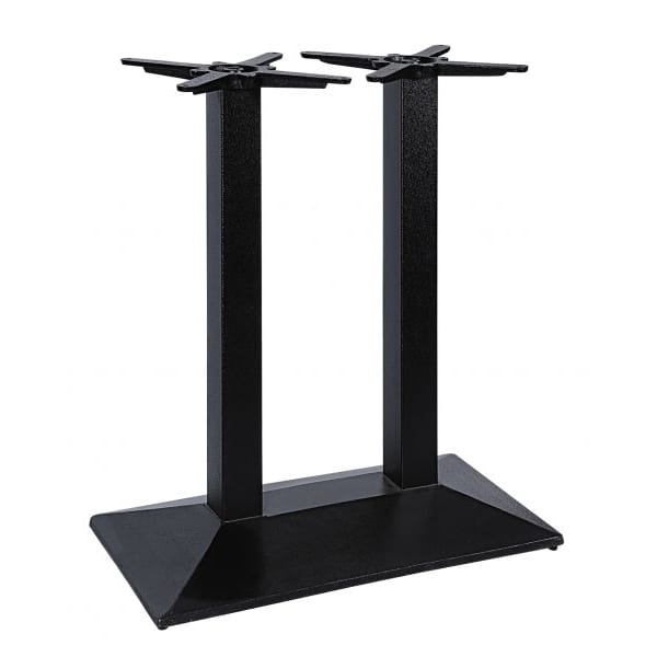 Pyramid twin pedestal table base