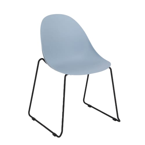 Vivid skid frame sidechair