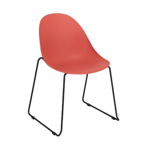 Vivid skid frame sidechair