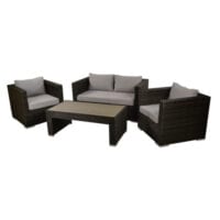 Denby 4 Seat Sofa Set with Plaswood Top