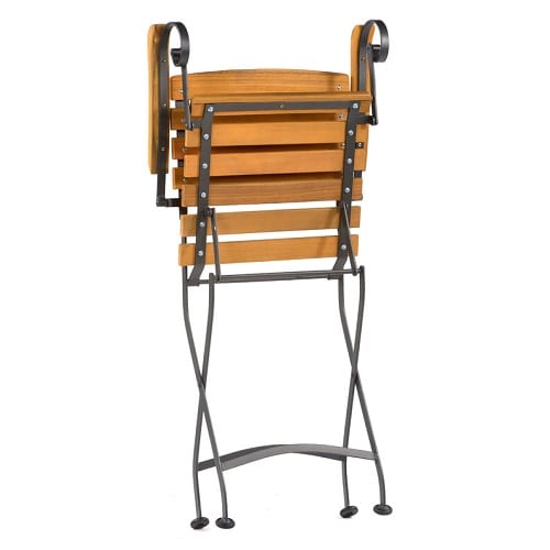 Newark folding 75cm square bistro arm chair dining set
