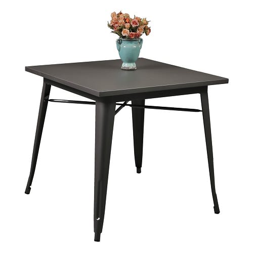 Tolix style gunmetal grey two seat dining set