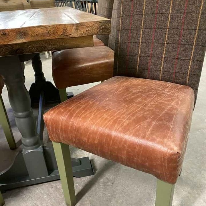 6 seater rustic dining table and chairs set