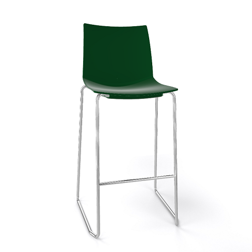 Kanvas Stool chrome military green