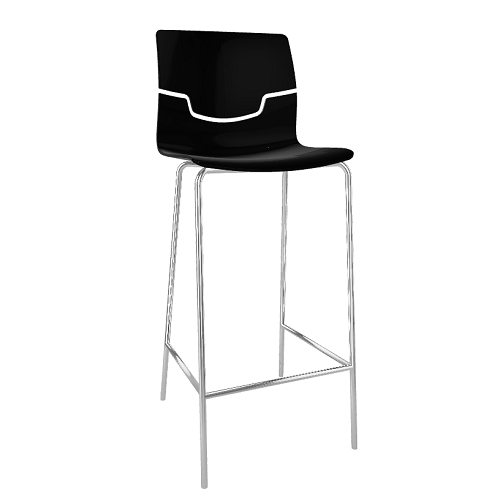Slot Stool chrome black
