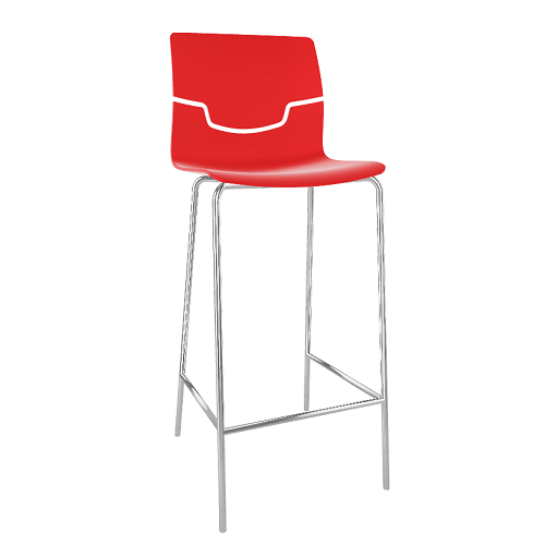Slot Stool chrome red