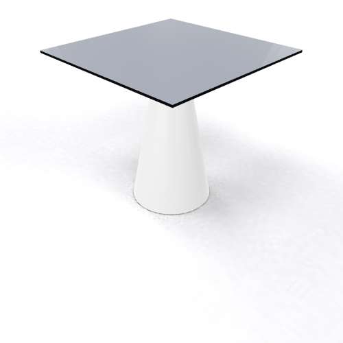 Roller Table 740 79x79 white pearl grey