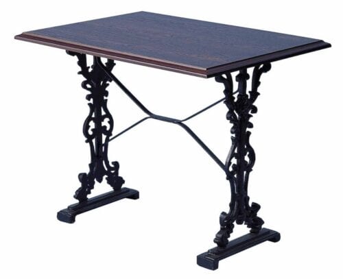 Rectangular cast iron bar table