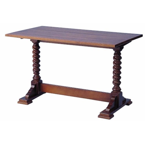 Barley twist double pedestal dining table