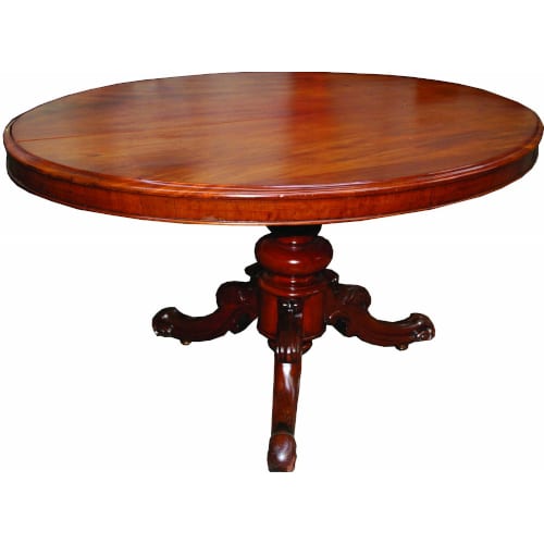 Salvage ornate single pedestal dining table