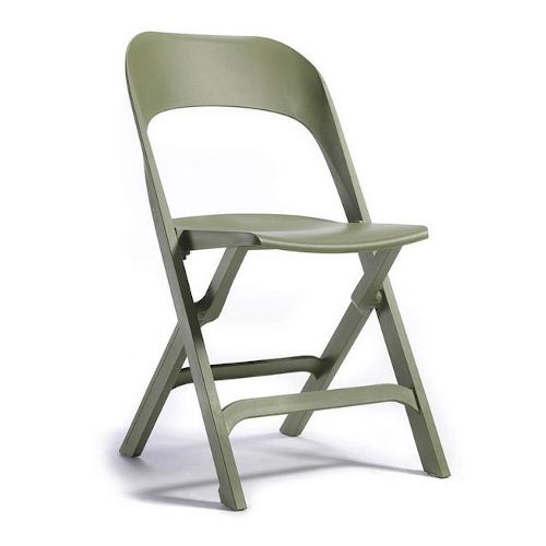 Flap folding sidechair green
